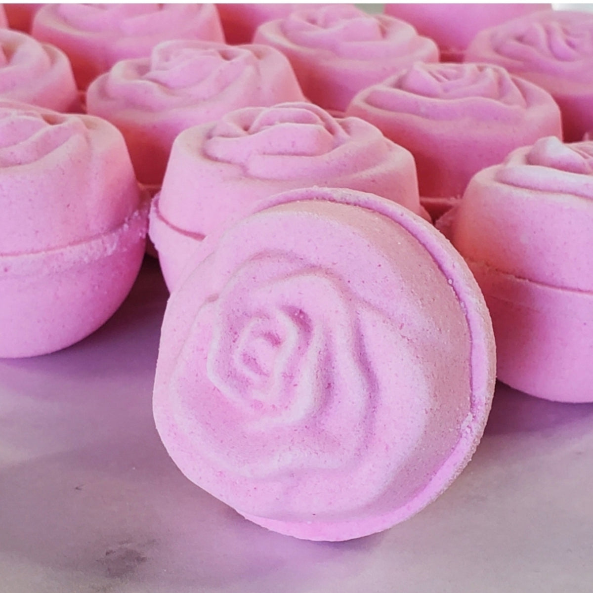 fresh cut rose fizzy bath