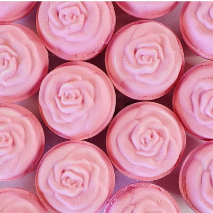 fresh cut rose fizzy bath